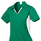 SIDE BLOCKED WICKING POLO GREEN/WHITE Front Angle Left